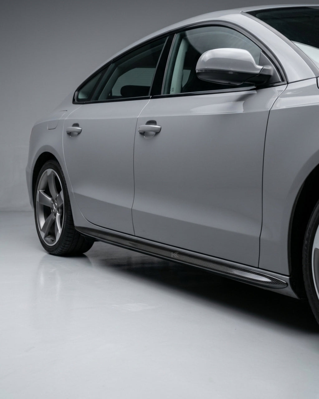 Audi A5 8T 4-Door Sedan Carbon Fiber Side Skirt Extensions 2010 - 2011