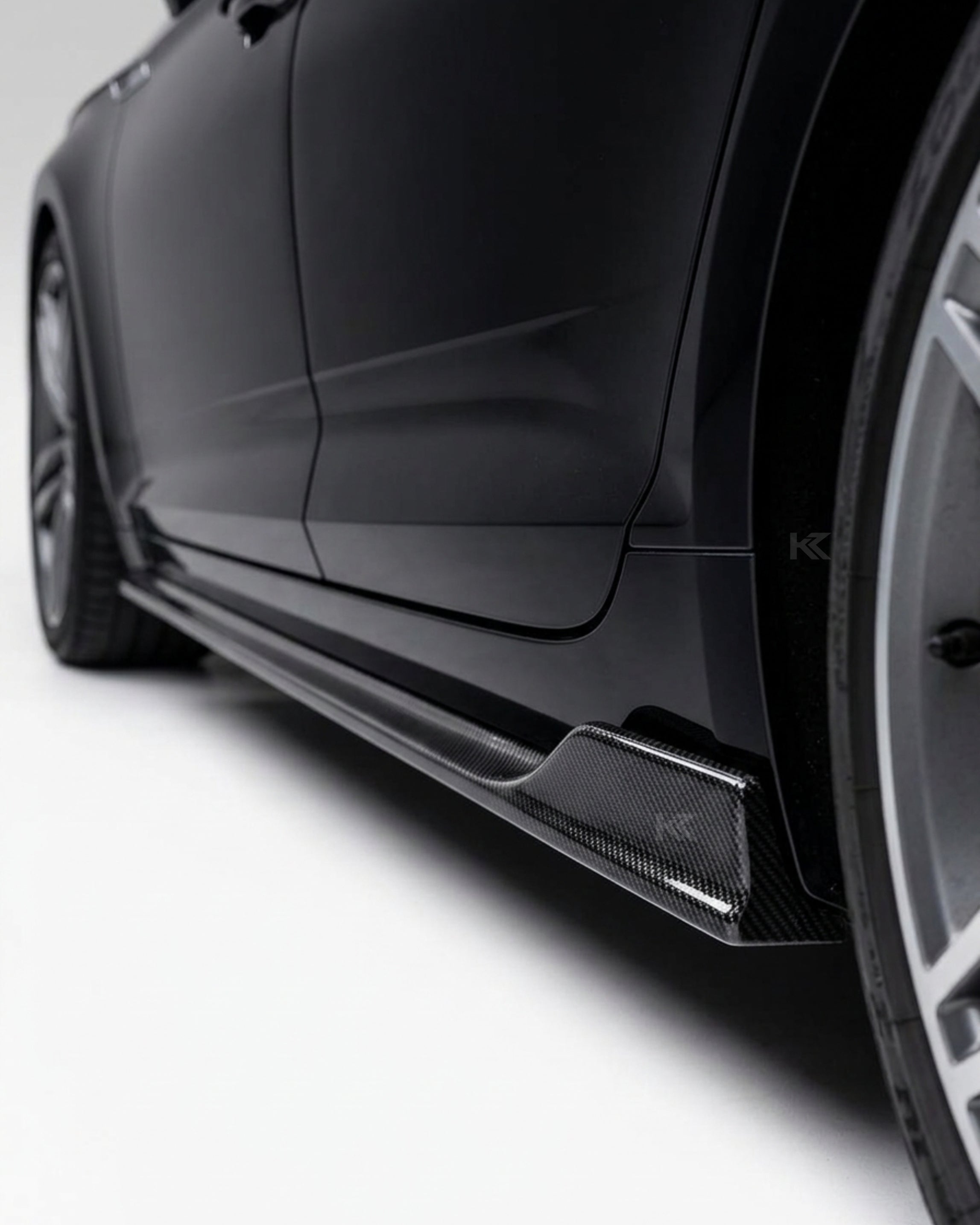 Audi A5 / S5 B9 4-Door Sedan Carbon Fiber Side Skirt Extensions 2017 - 2019