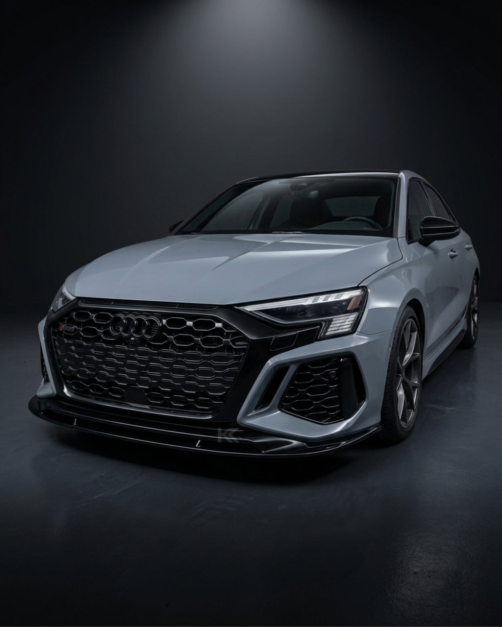 Audi RS3 8Y Sedan Pre-Preg Dry Carbon Fiber Gloss Black Front Bumper Lip 2022 - 2024