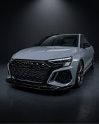 Audi RS3 8Y Sedan Pre-Preg Dry Carbon Fiber Gloss Black Front Bumper Lip 2022 - 2024