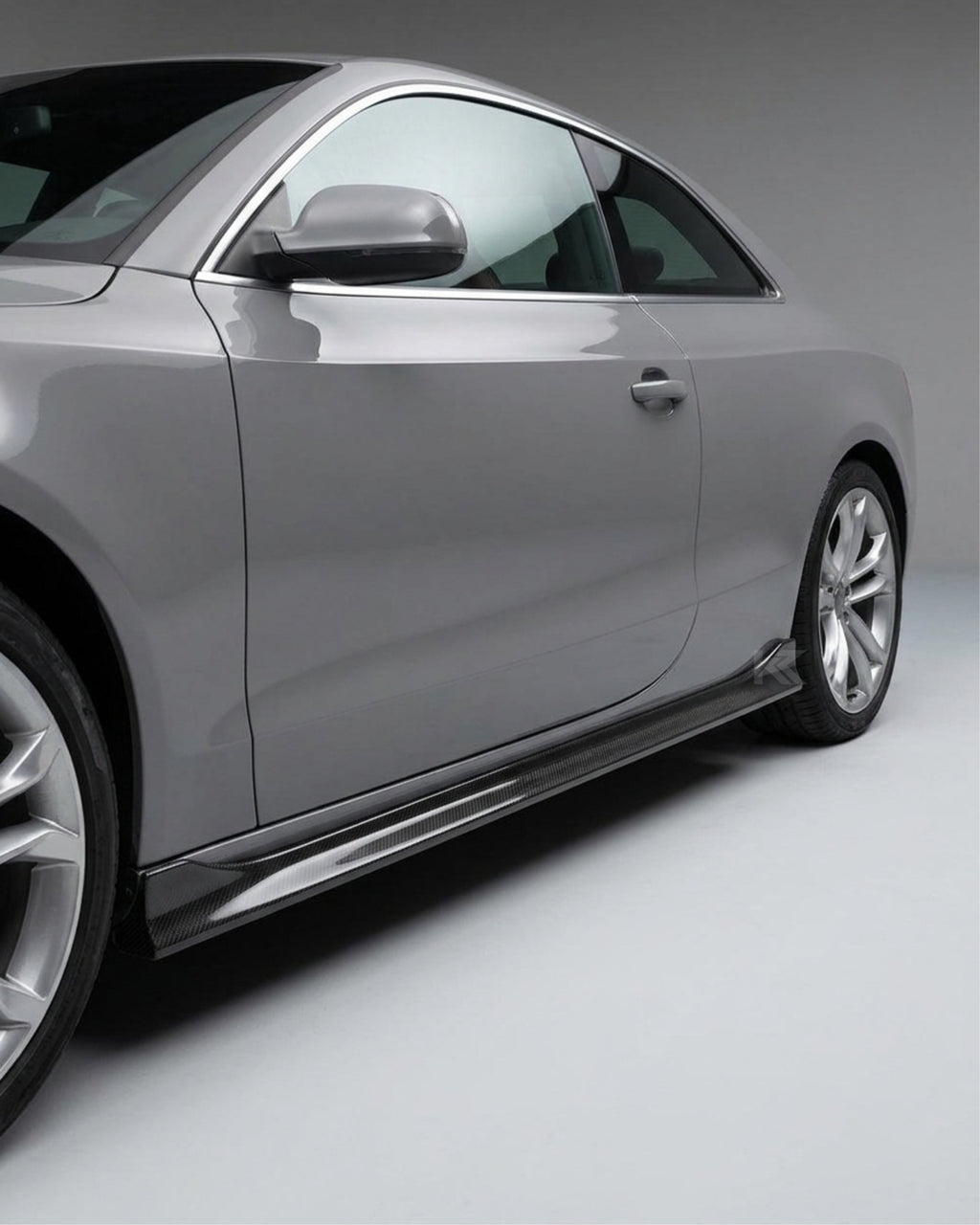 Audi A5 / S5 Coupe 2-Door Carbon Fiber Side Skirt Extensions 2008 - 2016