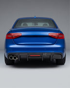 Audi A4 B8 S-Line / S4 Sedan Carbon Fiber Rear Bumper Lip With Brake Light 2008 - 2012
