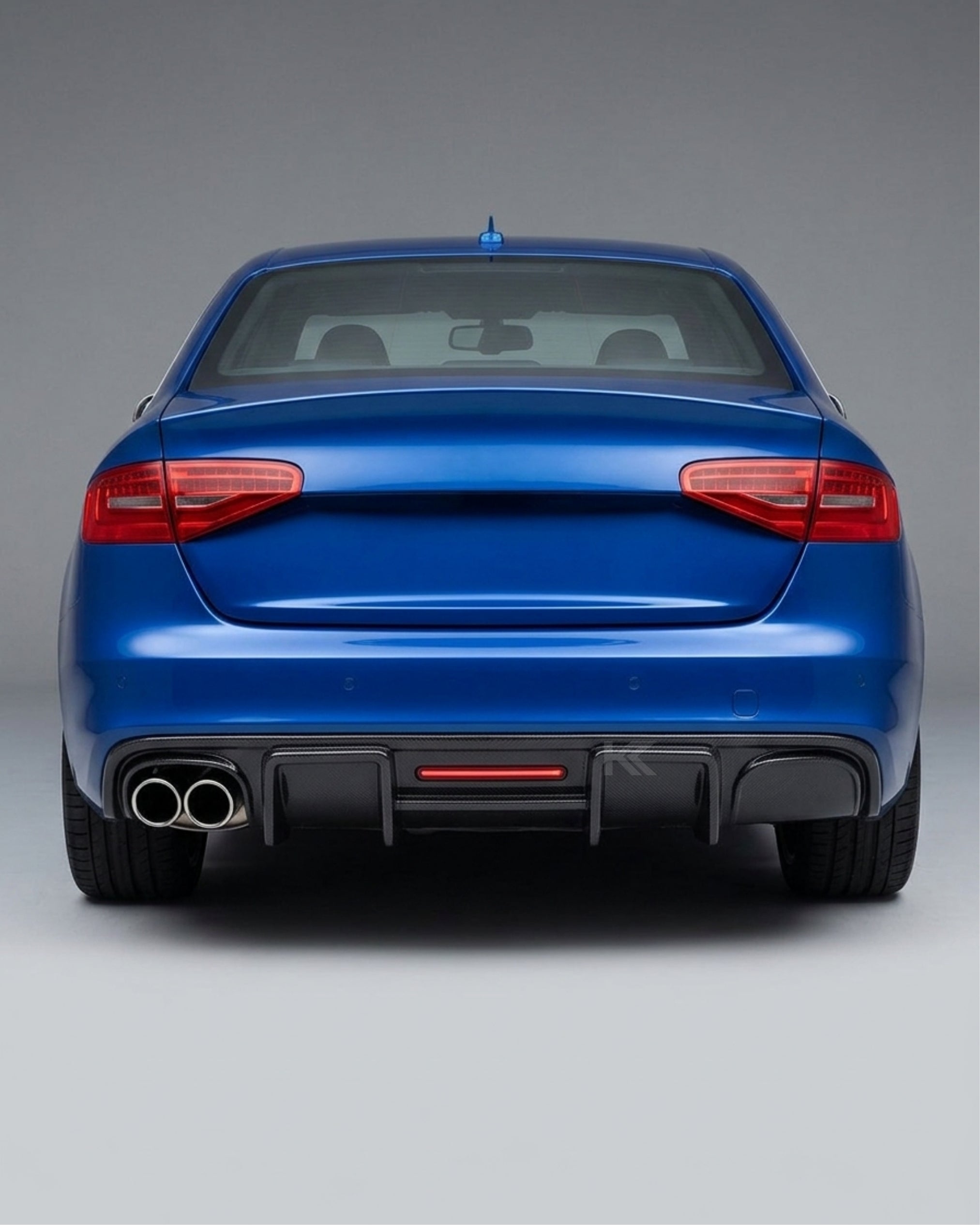 Audi A4 B8 S-Line / S4 Sedan Carbon Fiber Rear Bumper Lip With Brake Light 2008 - 2012