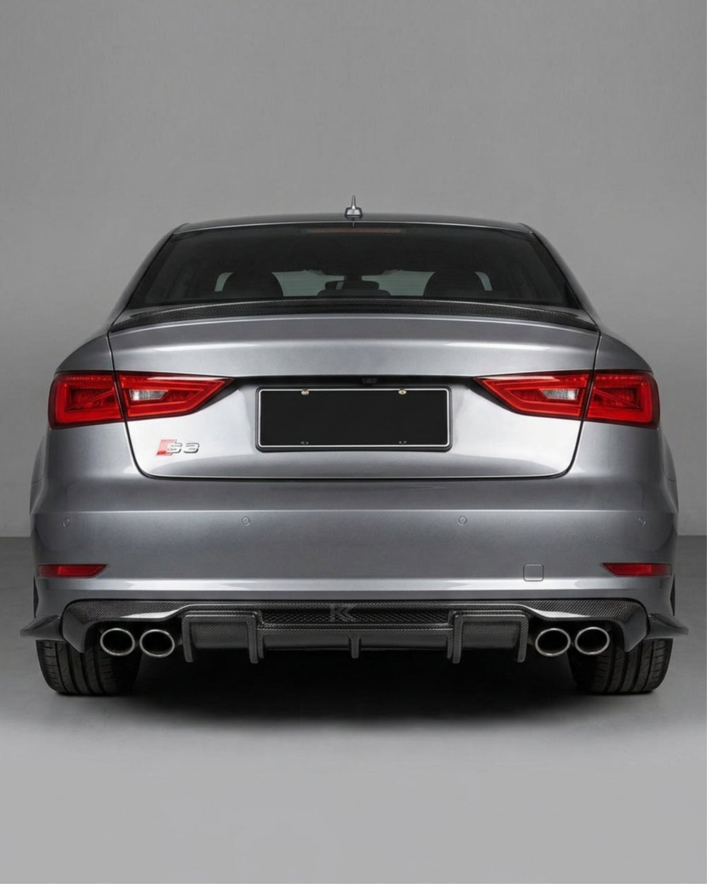 Audi S3 8V Sedan Carbon Fiber RS Style Rear Bumper Diffuser 2015 - 2016