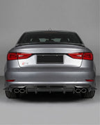 Audi S3 8V Sedan Carbon Fiber RS Style Rear Bumper Diffuser 2015 - 2016