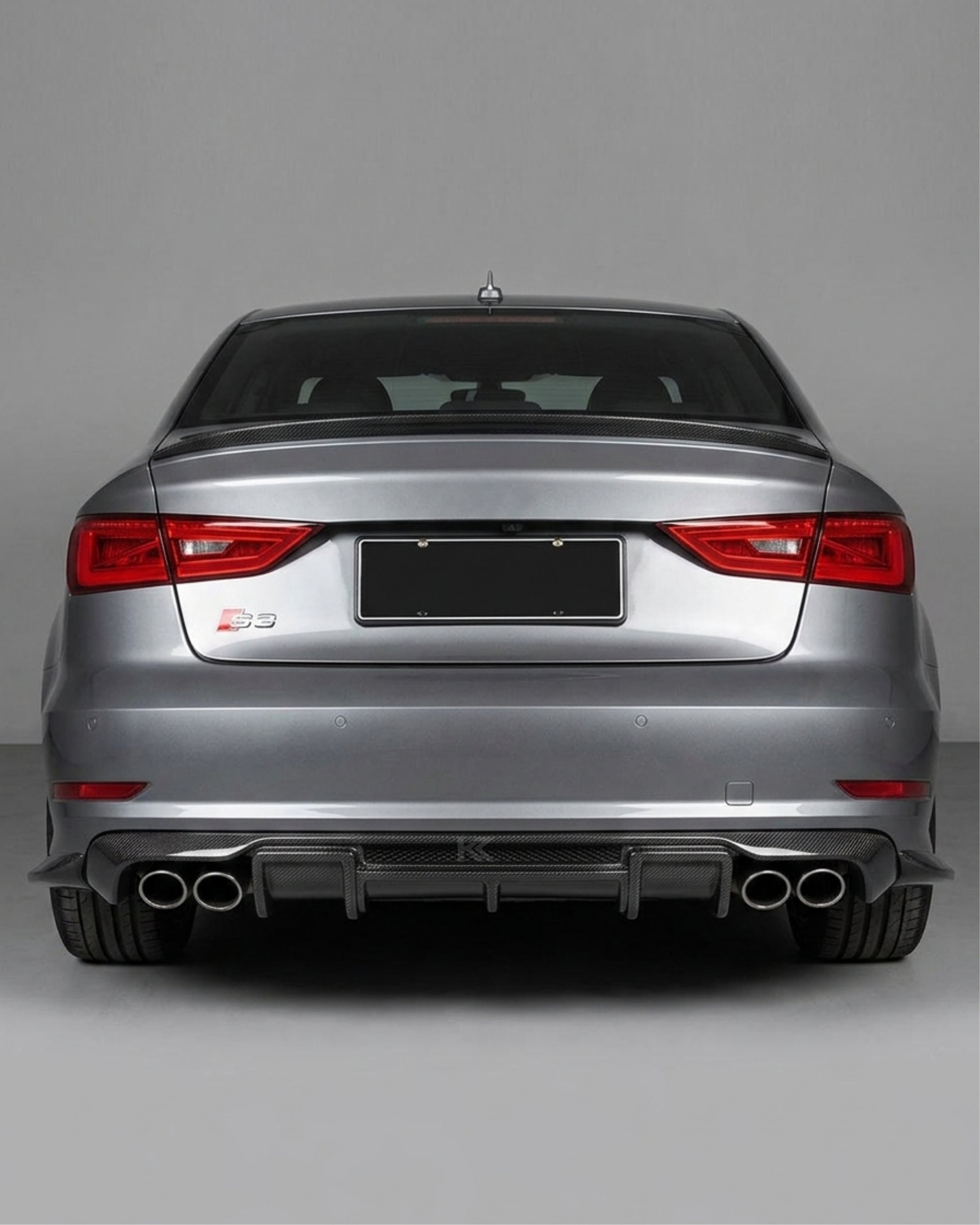 Audi S3 8V Sedan Carbon Fiber RS Style Rear Bumper Diffuser 2015 - 2016