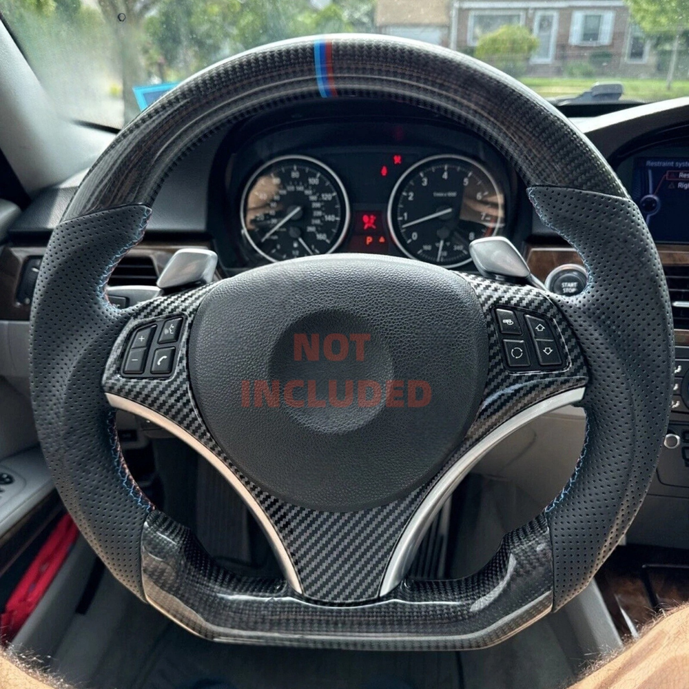 Real Carbon Fiber Steering Wheel for BMW E90 E92 E93 M3 328i 335i 135i 2007-2013