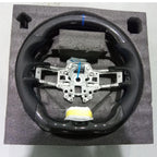 Carbon Fiber Steering Wheel for Ford Mustang 2018-2023 Blue Line