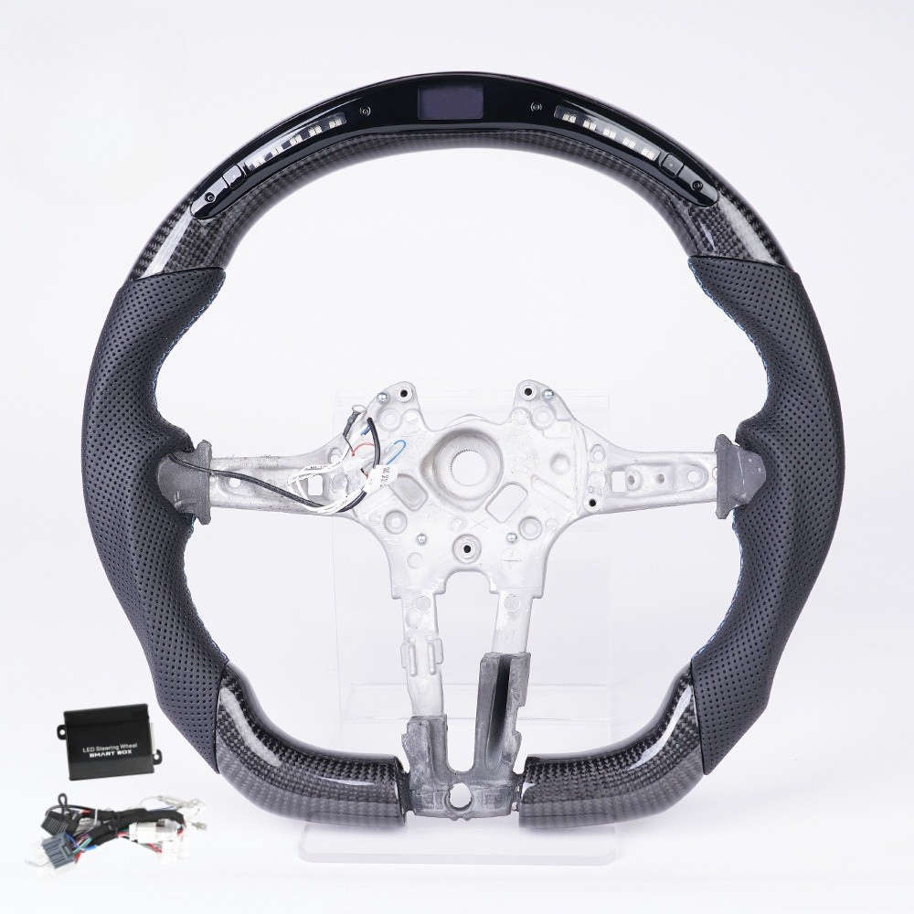 Real Carbon Fiber LED Steering Wheel for BMW M3 F30 F80 F82 F87 F32 F36 & F Series Models (Non-Heated)