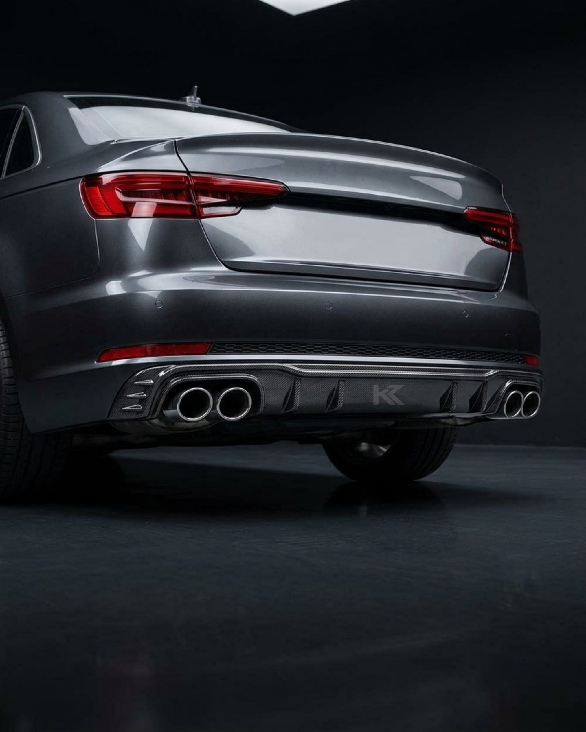 Audi A4 B9 S-Line / S4 B9 Sedan Carbon Fiber Sport Rear Bumper Lip 2017 - 2019