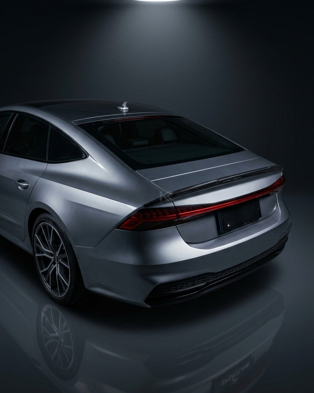 Audi A7 S-Line / S7 Sportback Dry Carbon Fiber Rear Bumper Diffuser Lip with Tailpipes 2019 - 2021