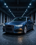 Audi A6 C7 S-Line / S6 Sedan Carbon Fiber A-Style Front Bumper Canard Fins 2015 - 2018