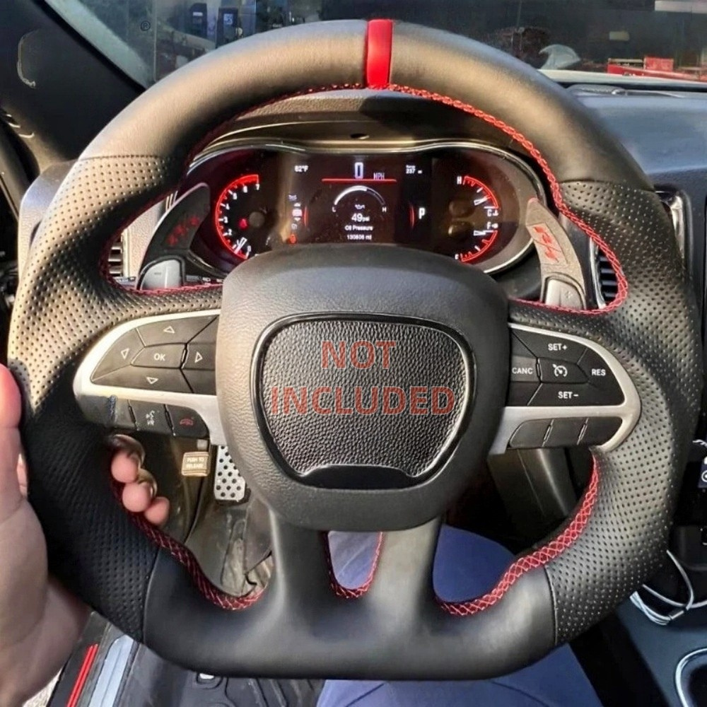 Leather Steering Wheel for Dodge Charger Challenger 2015-2025 Heated