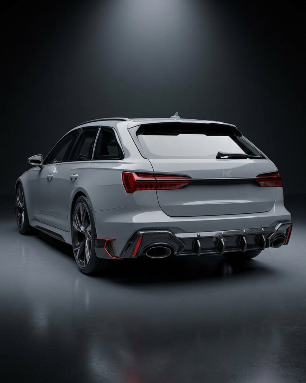 Audi RS6 / A6 C8 Avant Wagon Dry Carbon Fiber JC Design Rear Bumper Diffuser 2019 - 2021
