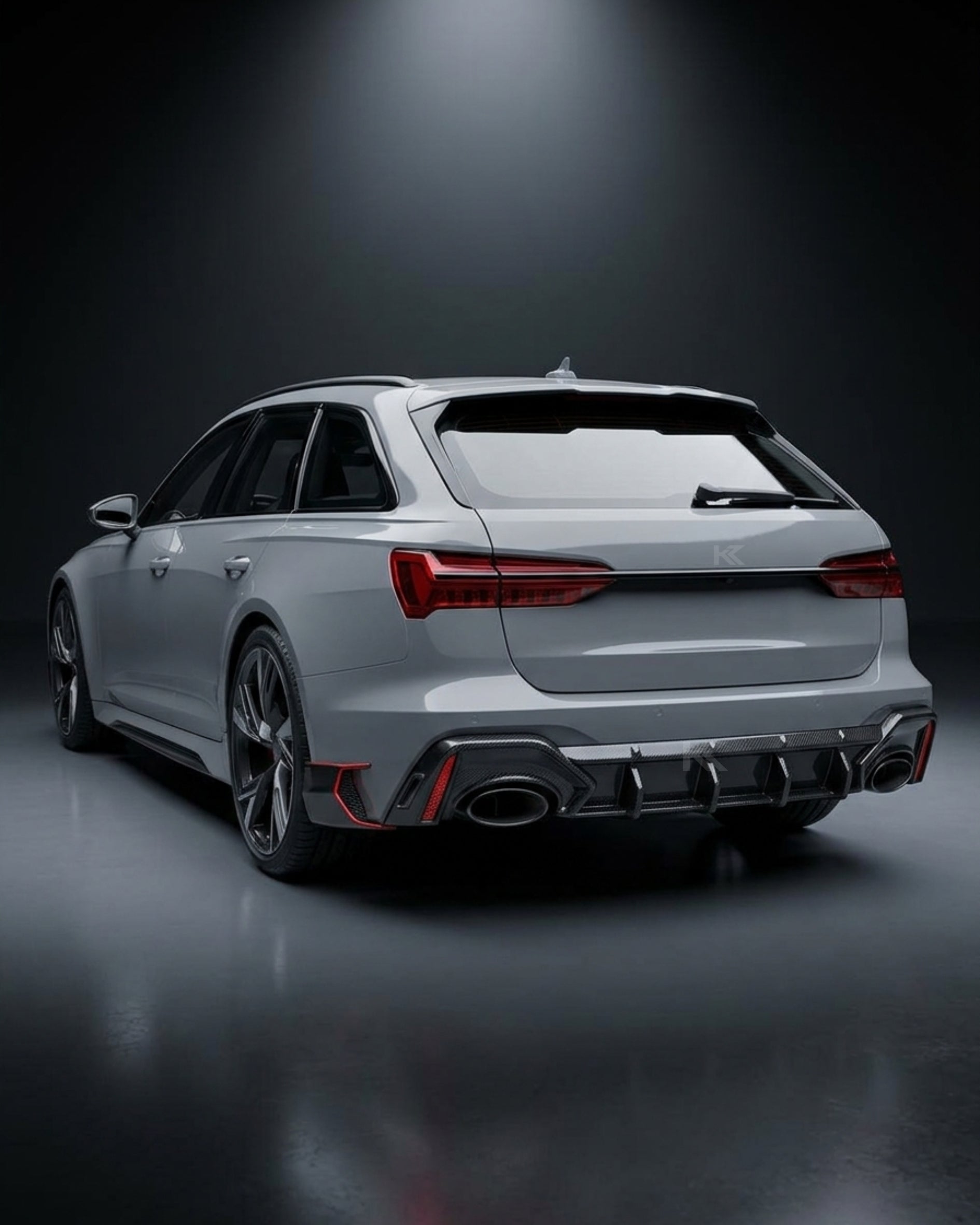 Audi RS6 / A6 C8 Avant Wagon Dry Carbon Fiber JC Design Rear Bumper Diffuser 2019 - 2021