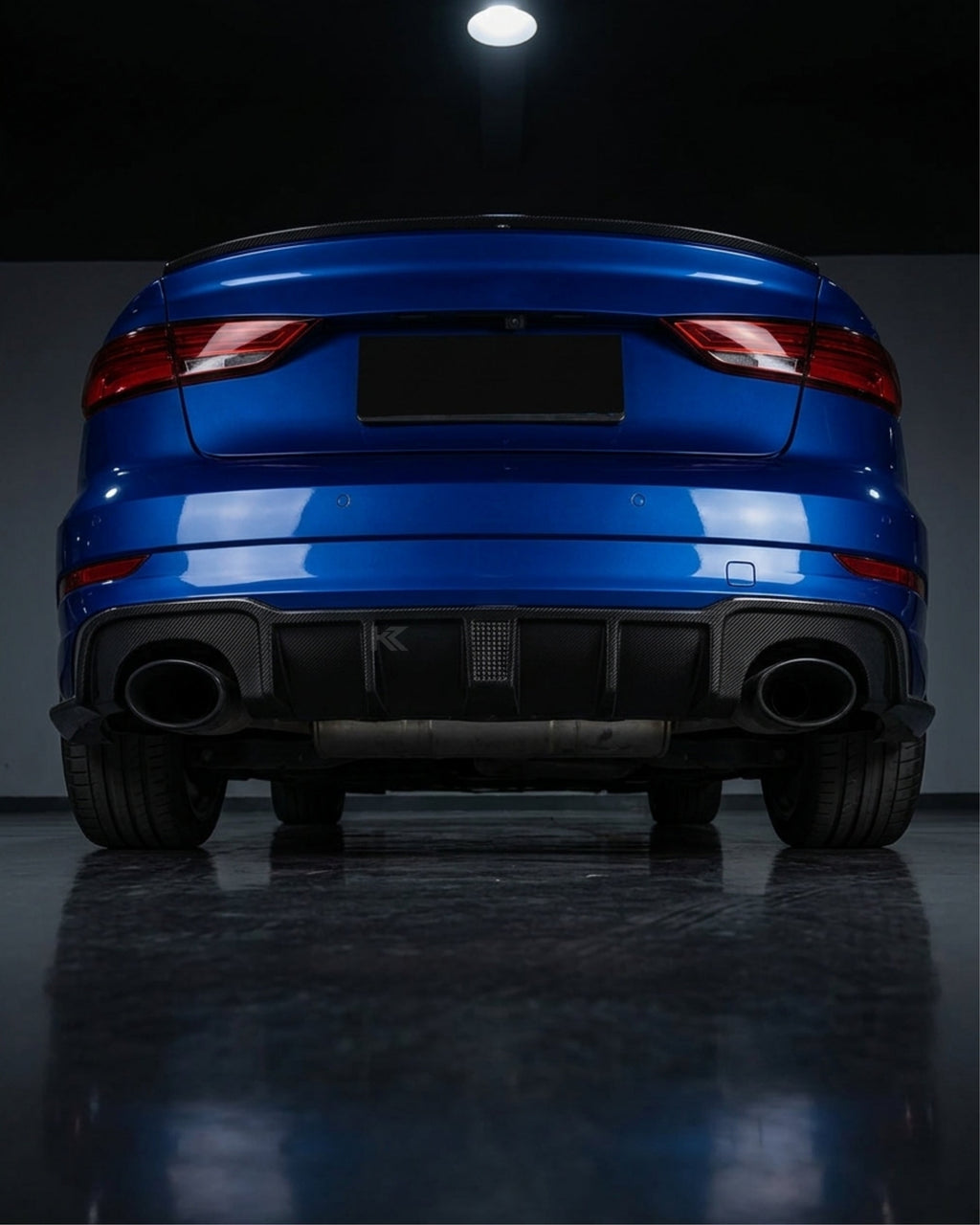 Audi RS3 8V Sedan Carbon Fiber Rear Bumper Diffuser Lip 2017 - 2019