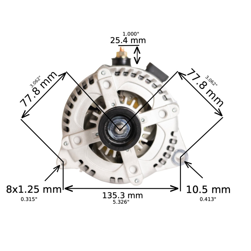 1994-1995 GMC Sonoma V6 4.3L High Output Alternator by JS Alternators
