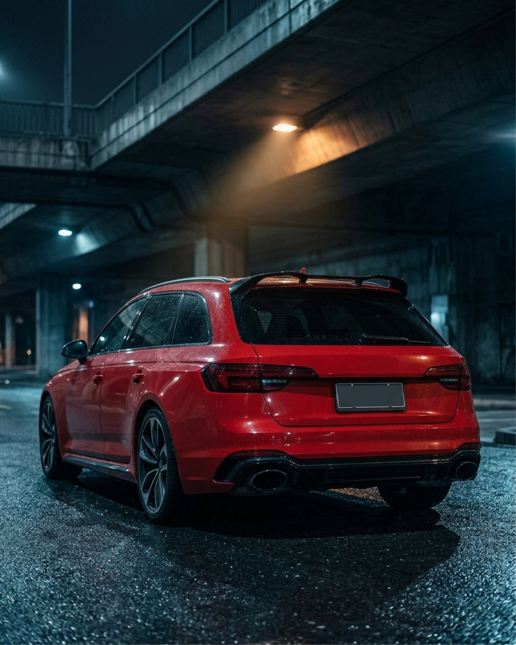 Audi RS4 B9 Dry Carbon Fiber Gloss Black Rear Window Wing Spoiler 3K Twill 2017 - 2024