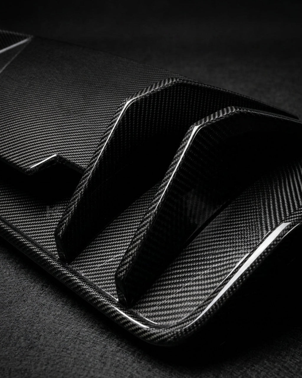 Audi R8 V10 Coupe 4S Gen 2 Dry Carbon Fiber Custom-Style Rear Bumper Lip Diffuser 2016 - 2018