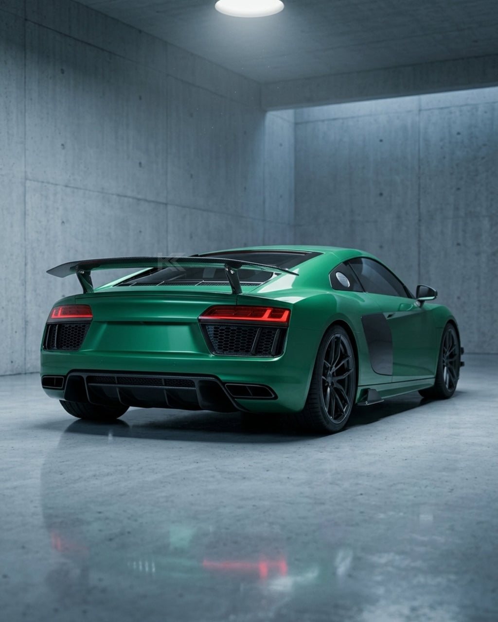 Audi R8 V10 Coupe 4S Gen 2 Dry Carbon Fiber Custom-Style Ducktail Rear Wing Spoiler 2016 - 2018