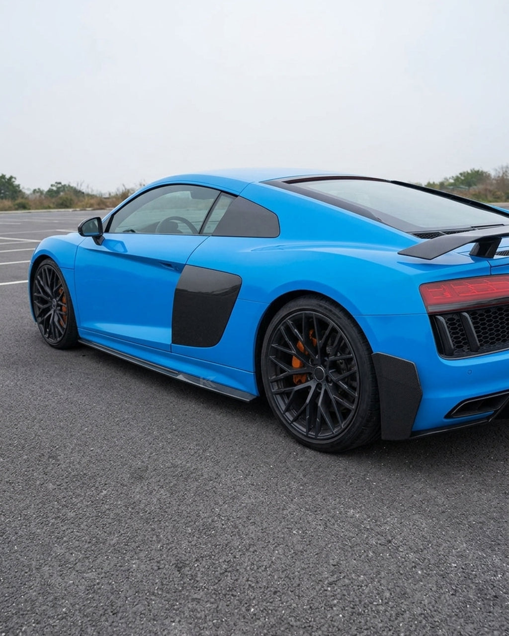 Audi R8 V10 Coupe 4S Gen 2 Carbon Fiber Side Skirts Door Extension Lip 2016 - 2019