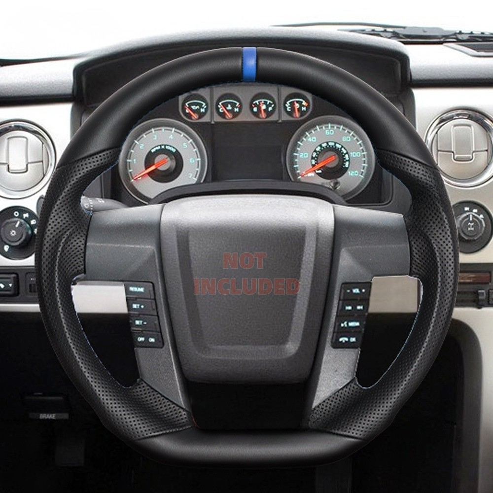 Premium Full Leather Steering Wheel for Ford F-150 & Raptor 2009-2014