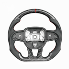 Glossy Forged Carbon Fiber Steering Wheel for Dodge Charger, Challenger & Durango 2015-2025
