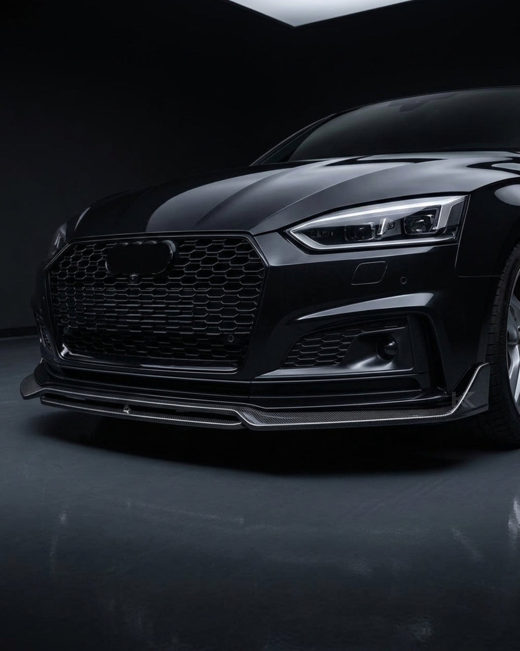 Audi A5 S-Line / S5 B9 Carbon Fiber M&L Style Front Bumper Diffuser Lip 2017 - 2019
