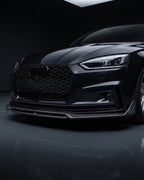 Audi A5 S-Line / S5 B9 Carbon Fiber M&L Style Front Bumper Diffuser Lip 2017 - 2019