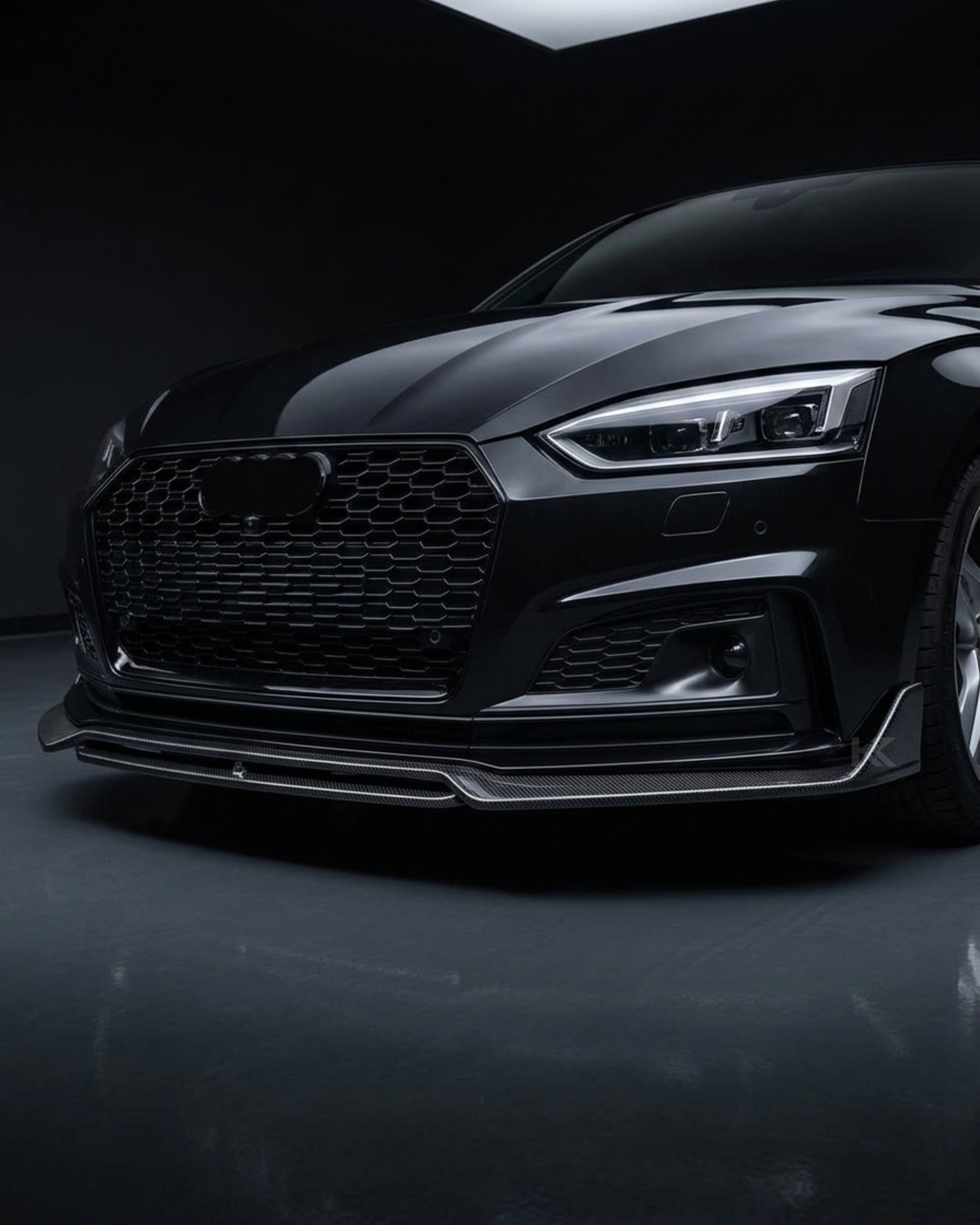 Audi A5 S-Line / S5 B9 Carbon Fiber M&L Style Front Bumper Diffuser Lip 2017 - 2019