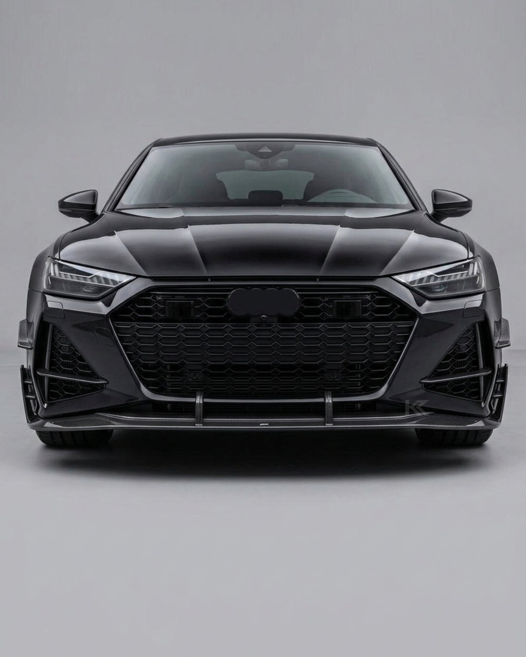 Audi RS7 C8 Sportback 4-Door Pre-Preg Dry Carbon Fiber Front Bumper Diffuser Lip Set 2019 - 2021