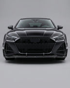 Audi RS7 C8 Sportback 4-Door Pre-Preg Dry Carbon Fiber Front Bumper Diffuser Lip Set 2019 - 2021