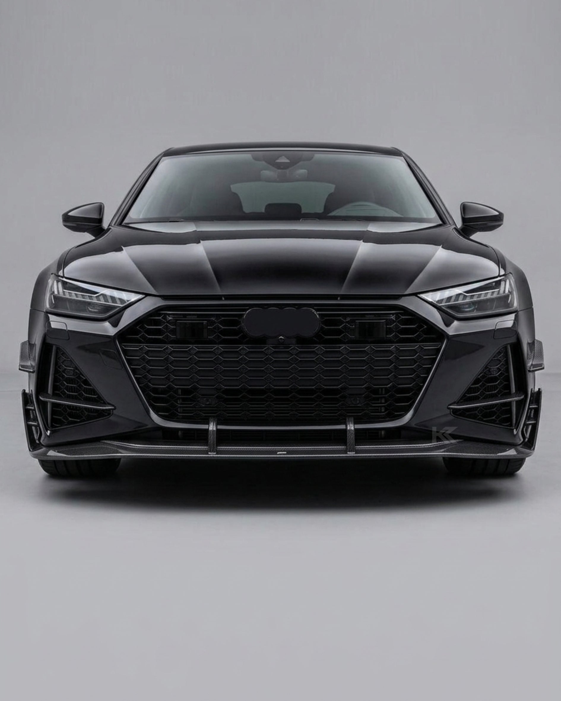 Audi RS7 C8 Sportback 4-Door Pre-Preg Dry Carbon Fiber Front Bumper Diffuser Lip Set 2019 - 2021