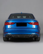 Audi A3 8V S-Line Sedan Carbon Fiber Gloss Black Rear Bumper Diffuser Lip 2016