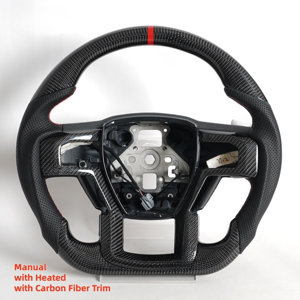 Real Carbon Fiber Heated Steering Wheel for Ford F-150 XL, XLT & SSV 2015-2020