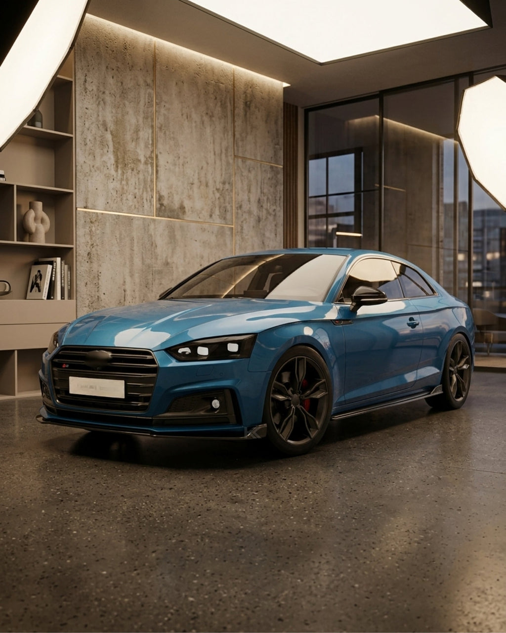 Audi A5 S-Line / S5 B9 Carbon Fiber Front Lip – M-Design Splitter (2017–2019 Coupe & Sportback)