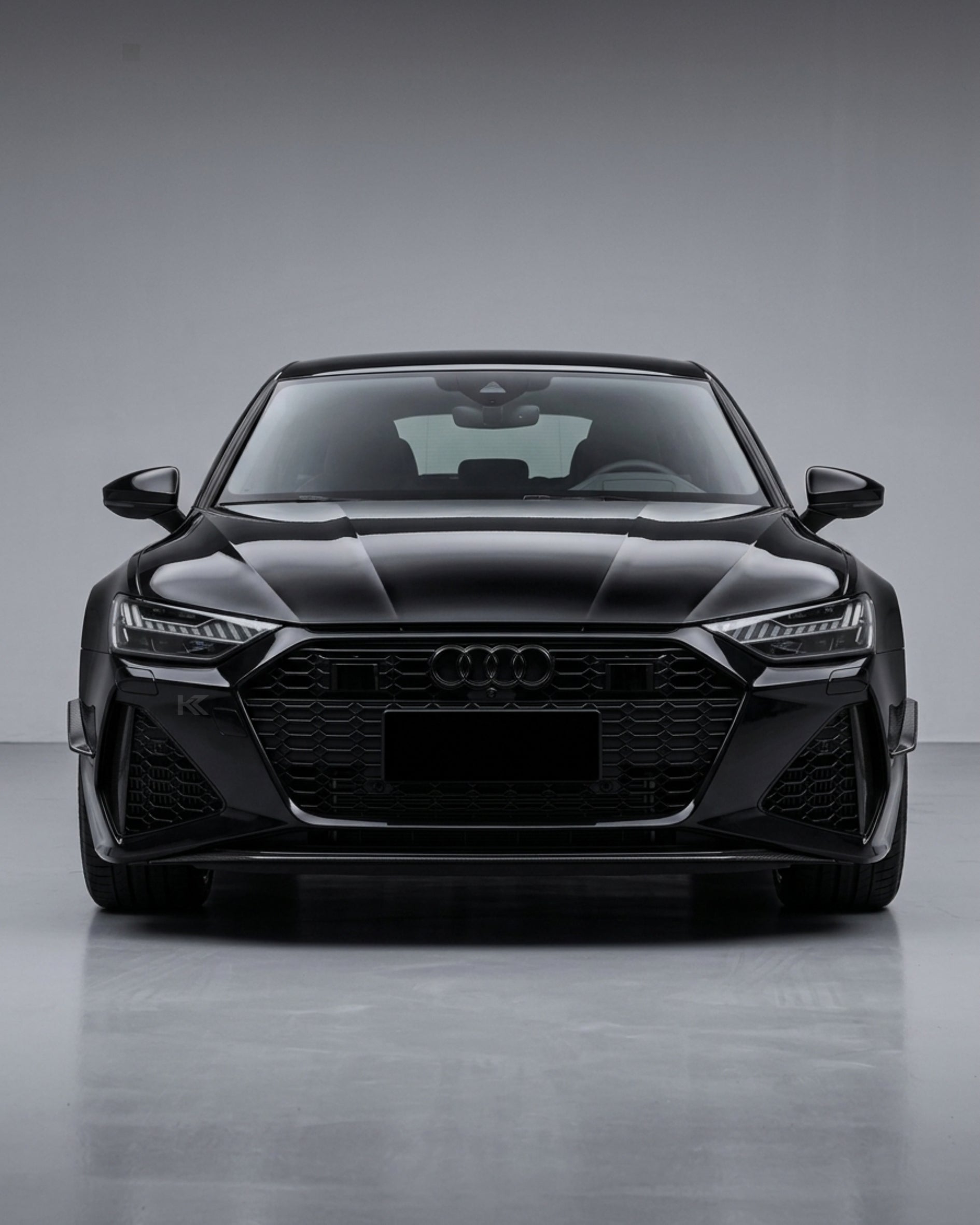 Audi RS7 Sportback 4-Door Dry Carbon Fiber ABT-Style Front Bumper Canards 2020 - 2021