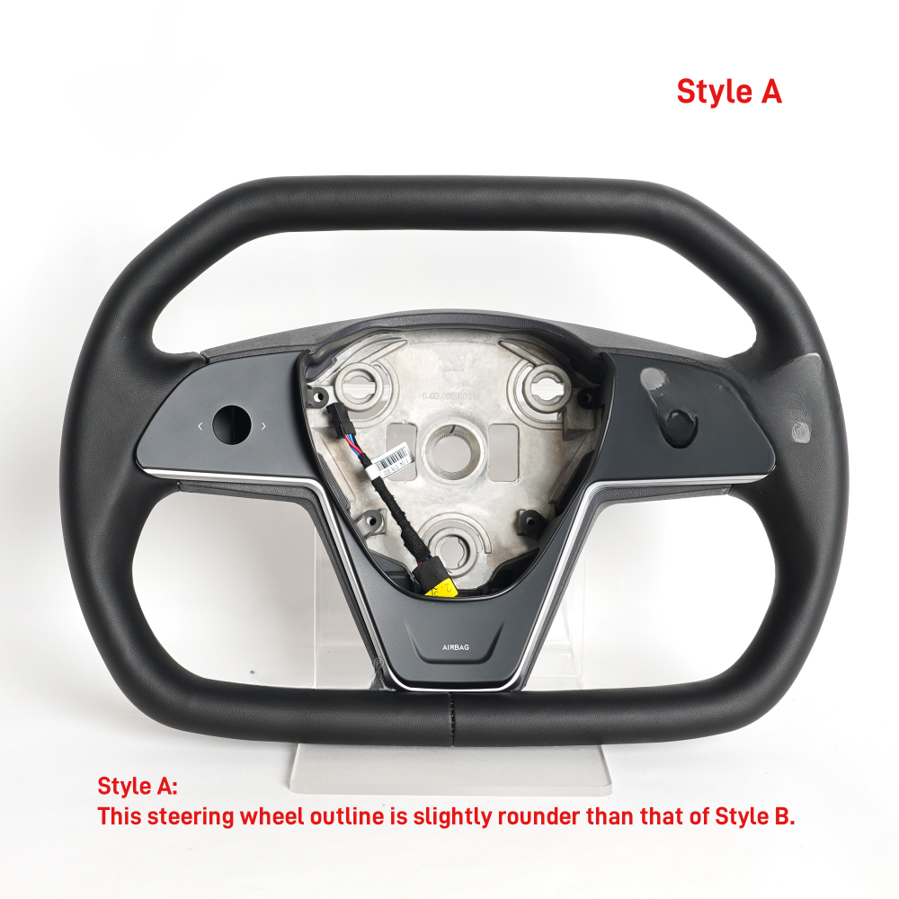 Cybertruck Style Heated Full Leather Steering Wheel for Tesla Model 3 & Model Y