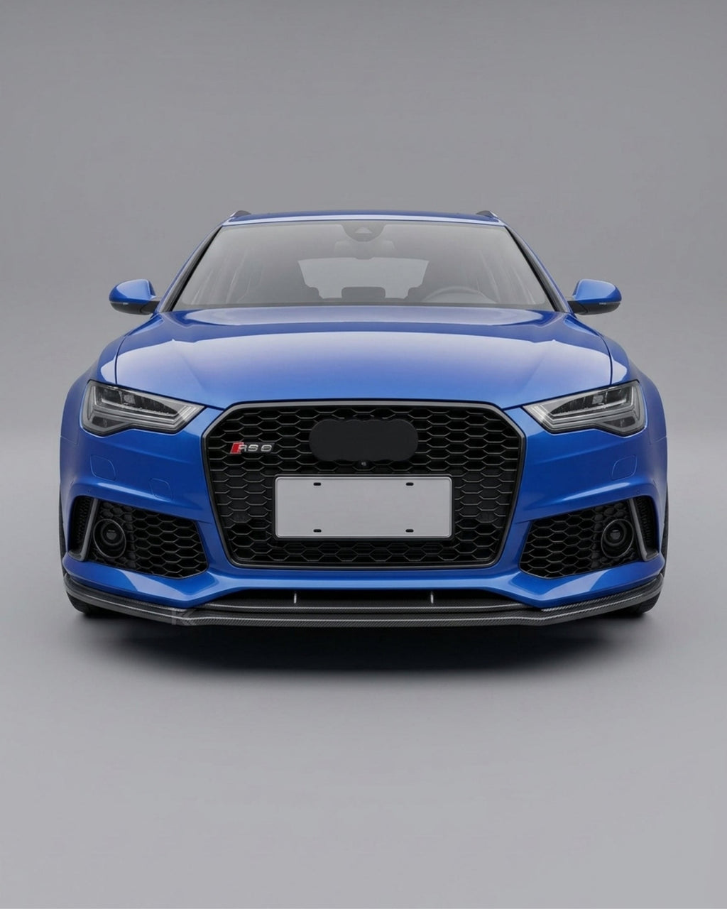 Audi RS6 C7 Carbon Fiber Front Center Lip – Gloss Black Splitter (2013–2016)