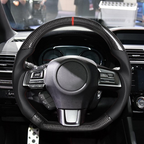 LED Real Carbon Fiber Steering Wheel for Subaru WRX STI S209 2015-2021