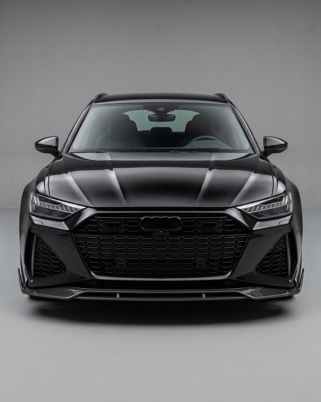 Audi RS6 C8 Avant Wagon Pre-Preg Dry Carbon Fiber Front Bumper Lip Spoiler 2019 - 2021