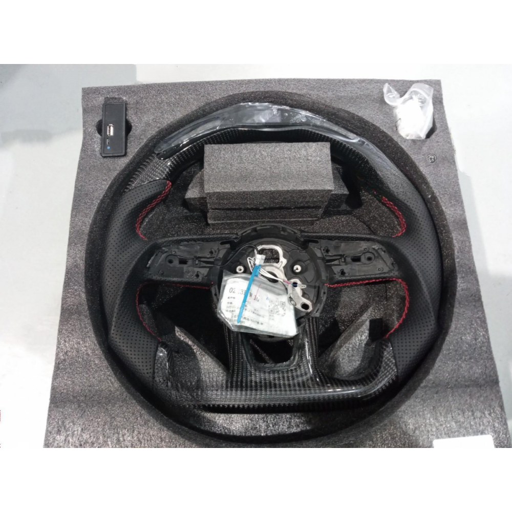 LED Real Carbon Fiber Steering Wheel for Audi A3 A4 A5 RS3 RS4 RS5 S3 S4 S5 2016–2020