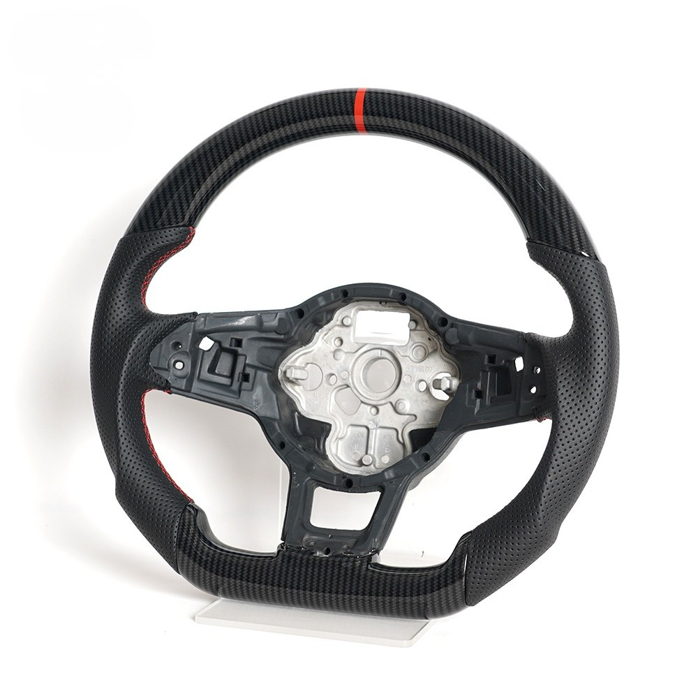 Hydro-Dip Carbon Fiber Steering Wheel for Volkswagen Golf GTI, Golf R & MK7/MK7.5 R-Line 2015–2019