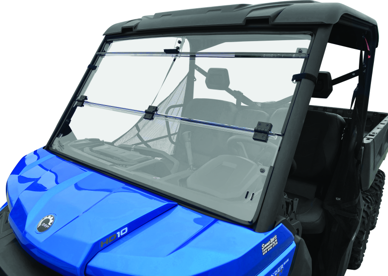 QuadBoss 16-22 Can-Am Defender HD10 Windbreak Folding Windshield