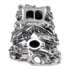 Edelbrock Chevy SB Performer EPS Intake Manifold w/ Oil Fill Tube - Chrome Plasma