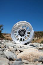ICON Anza 17x8.5 5x150 25mm Offset 5.75in BS Silver Machined Wheel