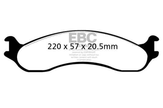 EBC 98-03 Dodge B250 B2500 Cargo 2500 Van 3/4 Ton Ultimax2 Front Brake Pads