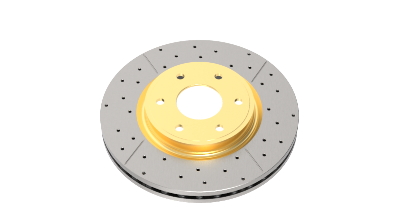 DBA 89-01 Nissan Skyline R32/33/34 (Excl GT-R) Rear Drilled & Slotted Street Series Rotor w/Gold Hat