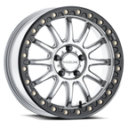 Raceline A14SB Alpha 15x7in /  BP / 25mm Offset / 68mm Bore - Hyper Silver w/Black Ring