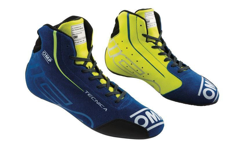 OMP TECNICA SHOES my2025 FIA 8856-2018 NAVY BLUE / CYAN SZ 45
